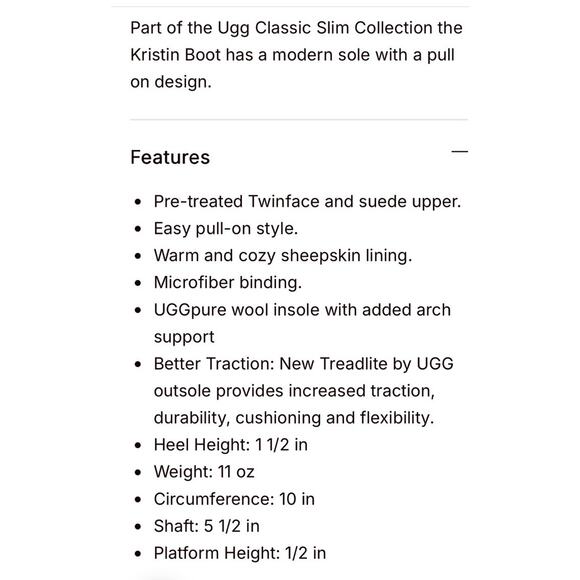 Ugg Kristin Wedge Boots •9.5• Black Suede Sheepskin Pull On Ankle 1012497 EXC - Picture 3 of 11